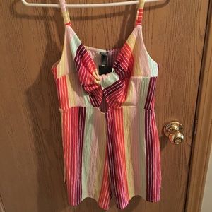Brand New Rainbow Striped Romper